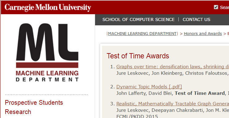 卡内基梅隆大学（CMU），那些经受住时间考验的机器学习论文–第一弹：互联网拓扑规律研究